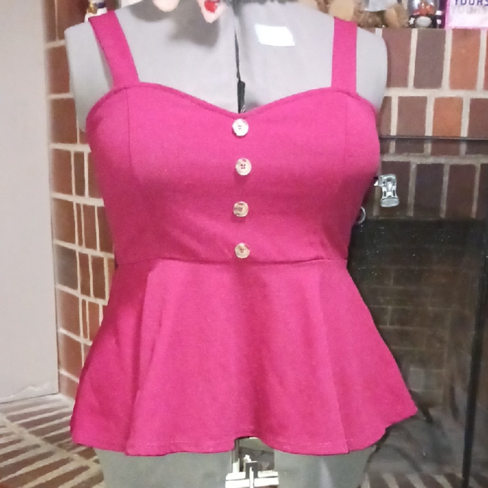 SHEIN Deep Red Dress Top